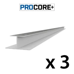 8 Ft. PROCORE+ Gray Wood PVC H-Trim Pack -Proslat Store 26323K Trim wood