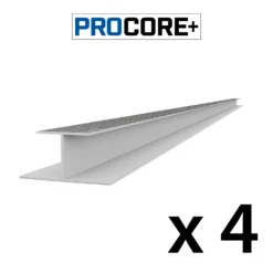 8 Ft. PROCORE+ Gray Wood PVC H-Trim Pack -Proslat Store 26324K Trim wood