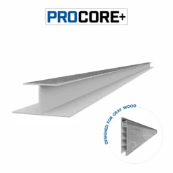 8 Ft. PROCORE+ Gray Wood PVC H-Trim Pack