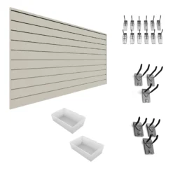 PVC Slatwall Organizer Bundle 18 PVC Slatwall Organizer Bundle -Proslat Store 33001 Gardner A Sandstone