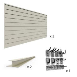PVC Slatwall Standard Bundle -Proslat Store 33735K standard Sandstone A