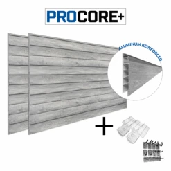 PROCORE+ Gray Wood Slatwall Ultimate Bundle