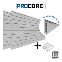 PROCORE+ Silver Gray Carbon Fiber Slatwall Ultimate Bundle