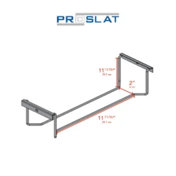 STEALTH 48 In. Heavy Duty Metal Shelf With Tool Holders -Proslat Store 53044 dim 5b2faa50 29d7 4daf b39b 8906382c2969