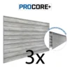 4 Ft. X 8 Ft. PROCORE+ Gray Wood PVC Slatwall – 3 Pack 96 Sq Ft -Proslat Store 87731K A EN