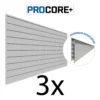 4 Ft. X 8 Ft. PROCORE+ Silver Gray Carbon Fiber PVC Slatwall – 3 Pack 96 Sq Ft -Proslat Store 87737K A EN