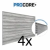 4 Ft. X 8 Ft. PROCORE+ Gray Wood PVC Slatwall – 4 Pack 128 Sq Ft 2 4 Ft. X 8 Ft. PROCORE+ Gray Wood PVC Slatwall – 4 Pack 128 Sq Ft -Proslat Store 87741K A EN