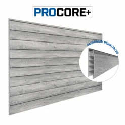 4 Ft. X 8 Ft. PROCORE+ Gray Wood PVC Slatwall