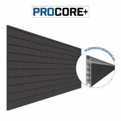 Proslat Store 10 4 Ft. X 8 Ft. PROCORE+ Black Carbon Fiber PVC Slatwall