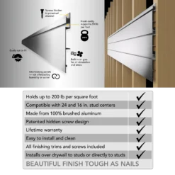 4 X 8 Ft. Aluminium Slatwall -Proslat Store Alu anatomy EN 2000 268b4637 a513 4bd6 8cd7 6df1a757b052