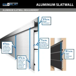 4 X 8 Ft. Aluminium Slatwall -Proslat Store Alu measurements EN b562dd56 fd57 4db5 bb2c 0f832a8f9712