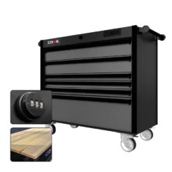 44 Series - 6 Drawers - Black Handles - Traditional Casters -Proslat Store CR44 6DW 00034