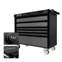 44 Series - 6 Drawers - Black Handles - Traditional Casters -Proslat Store CR44 6DW 00035