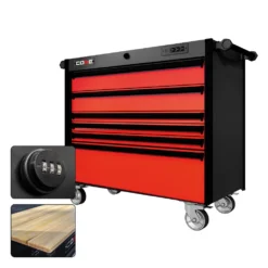 44 Series - 6 Drawers - Black Handles - Traditional Casters -Proslat Store CR44 6DW 00178