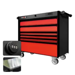 44 Series - 6 Drawers - Black Handles - Traditional Casters -Proslat Store CR44 6DW 00180