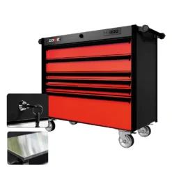 44 Series - 6 Drawers - Black Handles - Traditional Casters -Proslat Store CR44 6DW 00192