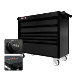 44 Series - 6 Drawers - Black Handles - Traditional Casters -Proslat Store CR44 6DW 00227