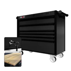 44 Series - 6 Drawers - Black Handles - Traditional Casters -Proslat Store CR44 6DW 00238