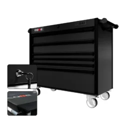 44 Series - 6 Drawers - Black Handles - Traditional Casters -Proslat Store CR44 6DW 00239