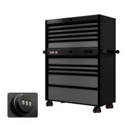 44 Series - 10 Drawers - Black Handles - Foot Casters -Proslat Store CR44 TDB 00011