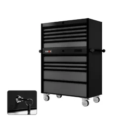 44 Series - 10 Drawers - Black Handles - Traditional Casters -Proslat Store CR44 TDB 00016