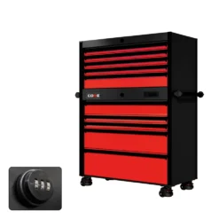 44 Series - 10 Drawers - Black Handles - Foot Casters -Proslat Store CR44 TDB 00059