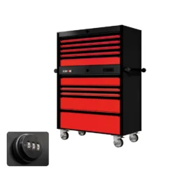 44 Series - 10 Drawers - Black Handles - Traditional Casters -Proslat Store CR44 TDB 00060