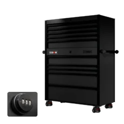 44 Series - 10 Drawers - Black Handles - Foot Casters -Proslat Store CR44 TDB 00075