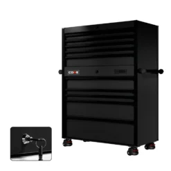 44 Series - 10 Drawers - Black Handles - Foot Casters -Proslat Store CR44 TDB 00079