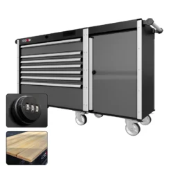 66 Series - 7 Drawers - Silver Handles - Traditional Casters -Proslat Store CR66 TSL 00028