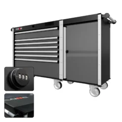 66 Series - 7 Drawers - Silver Handles - Traditional Casters -Proslat Store CR66 TSL 00029