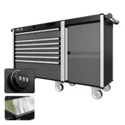 66 Series - 7 Drawers - Silver Handles - Traditional Casters -Proslat Store CR66 TSL 00030