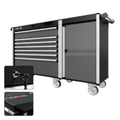 66 Series - 7 Drawers - Silver Handles - Traditional Casters -Proslat Store CR66 TSL 00041