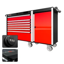 66 Series - 7 Drawers - Silver Handles - Traditional Casters -Proslat Store CR66 TSL 00173