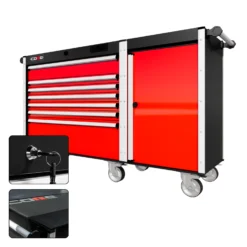 66 Series - 7 Drawers - Silver Handles - Traditional Casters -Proslat Store CR66 TSL 00185