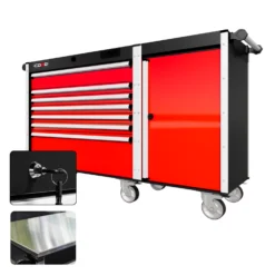 66 Series - 7 Drawers - Silver Handles - Traditional Casters -Proslat Store CR66 TSL 00186