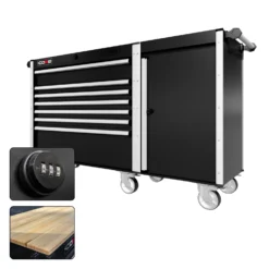 66 Series - 7 Drawers - Silver Handles - Traditional Casters -Proslat Store CR66 TSL 00220