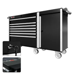 66 Series - 7 Drawers - Silver Handles - Traditional Casters -Proslat Store CR66 TSL 00233