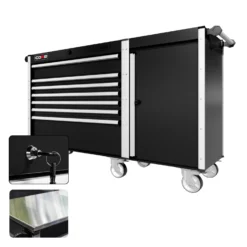 66 Series - 7 Drawers - Silver Handles - Traditional Casters -Proslat Store CR66 TSL 00234