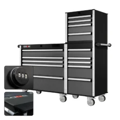 66 Series - 15 Drawers - Silver Handles - Traditional Casters -Proslat Store CR66 TWD 00029