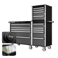 66 Series - 15 Drawers - Silver Handles - Traditional Casters -Proslat Store CR66 TWD 00030