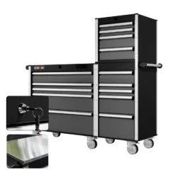 66 Series - 15 Drawers - Silver Handles - Traditional Casters -Proslat Store CR66 TWD 00042