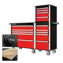 66 Series - 15 Drawers - Silver Handles - Traditional Casters -Proslat Store CR66 TWD 00172