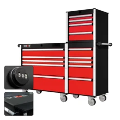 66 Series - 15 Drawers - Silver Handles - Traditional Casters -Proslat Store CR66 TWD 00173