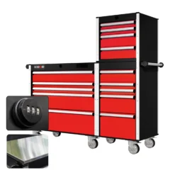 66 Series - 15 Drawers - Silver Handles - Traditional Casters -Proslat Store CR66 TWD 00174