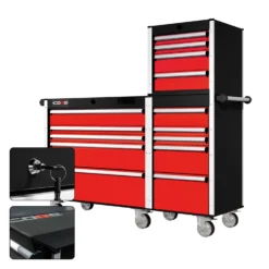 66 Series - 15 Drawers - Silver Handles - Traditional Casters -Proslat Store CR66 TWD 00185