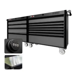 88 Series - 11 Drawers - Black Handles - Traditional Casters -Proslat Store CR88 DW 00036