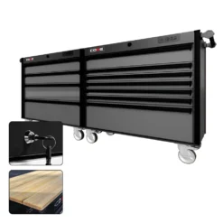 88 Series - 11 Drawers - Black Handles - Traditional Casters -Proslat Store CR88 DW 00046