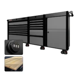 88 Series - 13 Drawers - Black Handles - Foot Casters -Proslat Store CR88 SSL 00031
