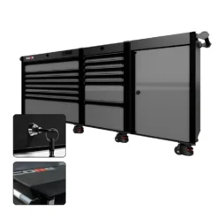 88 Series - 13 Drawers - Black Handles - Foot Casters -Proslat Store CR88 SSL 00044